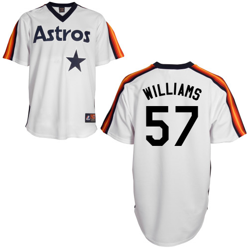 Jerome Williams #57 mlb Jersey-Houston Astros Women's Authentic Home Alumni Association Baseball Jersey